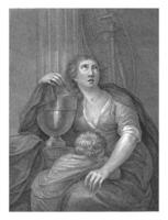 Agrippina the Elder sits by the urn with the ashes of her husband General Germanicus photo