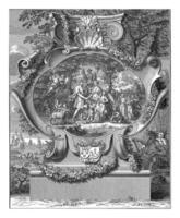 Allegorical representation on the occasion of the marriage of Jacob Alewijn Ghijzen and Perina Vorsterman photo