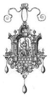 colgante con victoria, jerónimo wierix, 1563 - 1619 foto