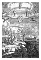Emblem with the Last Judgment for Consideration of Living in Virtue or Sin photo
