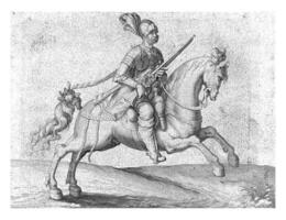 Rider with harquebus, facing left, Jacob de Gheyn photo