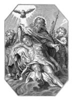 Dios el padre con el cuerpo de Cristo, cornelis Galle yo, 1638 - 1678 foto