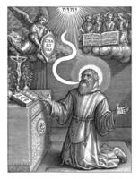 ángel aparece a S t. francisco Delaware paola, jerónimo wierix, 1563 foto