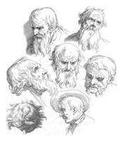Detail Study of Men's Heads photo