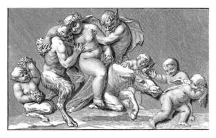 Bas-relief with triumphal procession of Bacchus photo