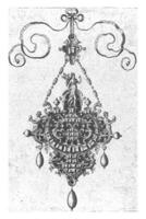 Pendant on which a goddess with a laurel branch, anonymous, after Hans Collaert I, 1581 photo