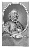 retrato de Simón fokke, jacob freno de disco, 1773 foto