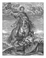 Equestrian portrait of Frederik Hendrik, Prince of Orange, Crispijn van de Passe photo