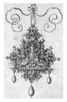 colgante con un paz diosa con palma rama en el medio, anónimo, después Hans colar i, 1581 foto