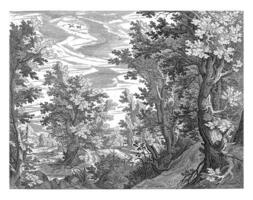 Forest Landscape, Aegidius Sadeler, after Paul Bril, 1580 - 1620 photo