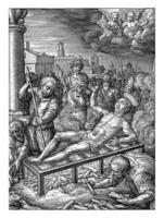 Martyrdom of St. Laurentius, Hieronymus Wierix, 1563 photo