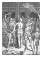 Flagellation of Christ, Nicolaes de Bruyn, 1619 photo