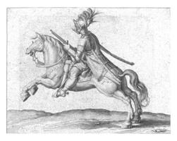 Rider with harquebus, facing right, Jacob de Gheyn photo