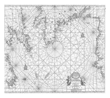 Passport map of part of the coast of Ireland, England, France and Spain, Jan Luyken photo