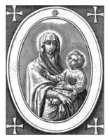 María con el Cristo niño, antonio wierix yo, 1565 - antes de 1604 foto