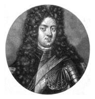 Portrait of Johan Georg IV of Saxony, Pieter Schenk I, 1670 - 1713 photo