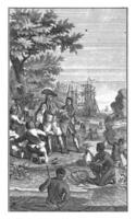 Fishing Khoi, Abraham Zeeman, 1727 photo