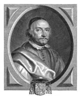 Portrait of Karel van den Bosch Bishop of Bruges, Cornelis van Caukercken, c. 1640 - c. 1670 photo