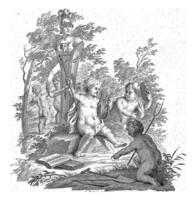 Landscape with putti, Jan Punt, 1778 photo
