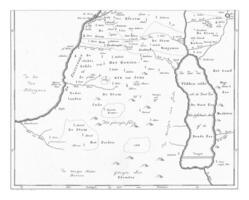 mapa de el del Sur parte de Palestina, ene camioneta jagen, 1793 foto