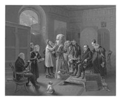 taller con diferente pintores yo corbata, C. vogel, etc., Albert Enrique payne, después carlo cristiano vogel von vogelstein, 1822 - 1902 foto