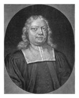 Portrait of the theologian Samuel Benedikt Carpzov, Pieter Schenk I, 1670 - 1713 photo
