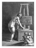 Pictura the Art of Painting, Cornelis Galle I, after Aegidius Sadeler, after Peter Paul Rubens, after 1610 - c. 1652 photo