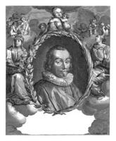 retrato de dirk rafaelsz. camphuysen, pieter sluyter, después salomon ahorro, 1696 - 1713 foto