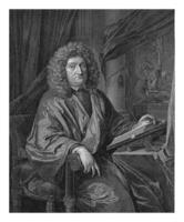 retrato de adrian camioneta wölwijk alias johannes gallos, pieter camioneta pistola, después adrien camioneta der weff, 1703 - 1731 foto