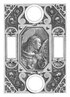 Anunciación ángel gabriel, jerónimo wierix, después ene camioneta der calle, 1598 - 1602 foto