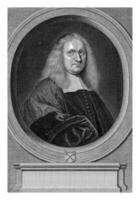 Portrait of Johannes Cocceius, Willem de Broen, after Antonie Palamedes, c. 1705 - in or before 1748 photo