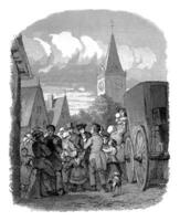 Crowd in a village square, Willem Frederik Wehmeyer photo