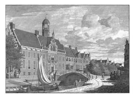 View of the town hall in Dokkum, Dirk de Jong, after G. Verstege, 1779 - 1805 photo