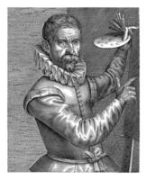 Portrait of Arnold Mytens, Hendrick Hondius I, 1610 photo