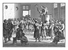 Preaching by Volkspreacher Johannes Brugman, Barent de Bakker, after Hermanus Petrus Schouten, 1782 photo