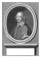 Portrait of Cardinal Jules Mazarin, Bishop of Metz, Bernard Picart, 1729 photo