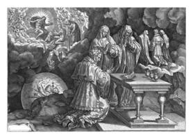 Old Age and Death, Pieter Jalhea Furnius, after Jan van der Straet, 1570 photo
