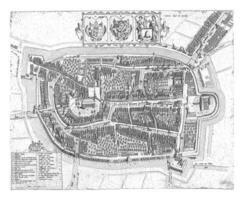 Map of Franeker, 1598, Pieter Bast, 1598 photo