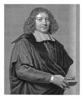 Portrait of Frans Burman I, Johannes Willemsz. Munnickhuysen, after C. Maes, 1685 - 1721 photo