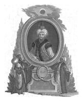 retrato de Mustafa iii, johann esaías nilson, 1757 - 1788 foto