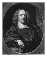 Portrait of Henricus van Born, Abraham Bloteling, after Nicolaes Maes, 1684 photo