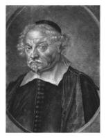 Portrait of Joost van den Vondel, Jan de Groot, after Philips Koninck, 1722 - 1745 photo