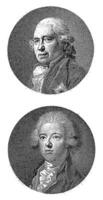 retratos de ewald Friedrich von hertzberg y Guillermo pitt, johann Friedrich tornillo, 1792 foto