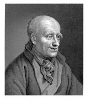 Portrait of Johann Jacob Bodmer, Johann Georg Nordheim, after Anton Graff, 1840 - 1855 photo