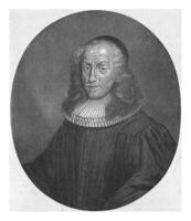 Portrait of the theologian Philipp Jacob Spener, Pieter Schenk I, 1670 - 1713 photo