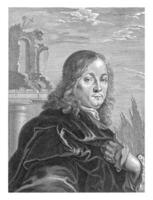 Portrait of the painter Gaspar de Witte, Richard Collin, after Antoni I Goubau, 1662 photo