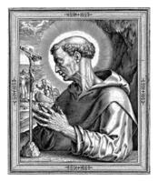 Saint Dominic de Guzman, Hieronymus Wierix, after Philips Galle, 1563 photo