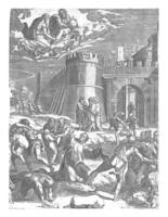 Stoning of St. Stephen, Cornelis Cort, after Marcello Venusti, 1577 photo