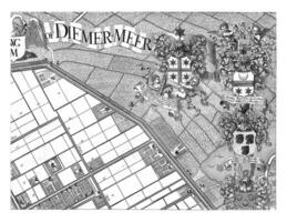 Map of the Watergraafsmeer top right part, Pieter van den Berge, 1719 photo