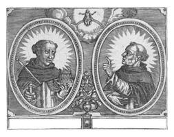 Saint Vincentius Ferrerius and Saint Peter Martyr of Verona, Wierix, 1550 - before 1619 photo